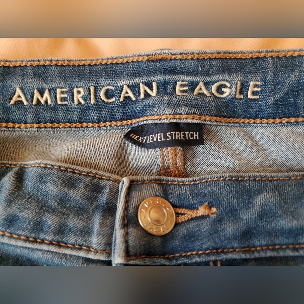 NWOT American Eagle High-Waisted Jeggings 14 Short Medium Vintage - Picture 4 of 5
